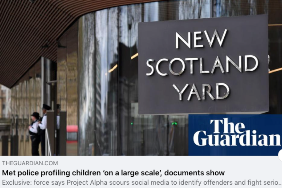 Revealed: Met police profiling children on a large scale
