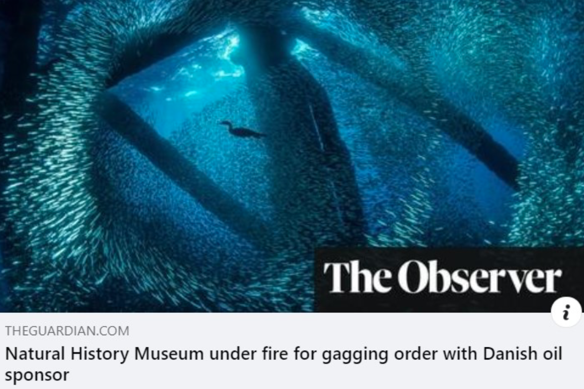 Revealed: Natural History Museum signed gagging clause with Danish oil sponsor